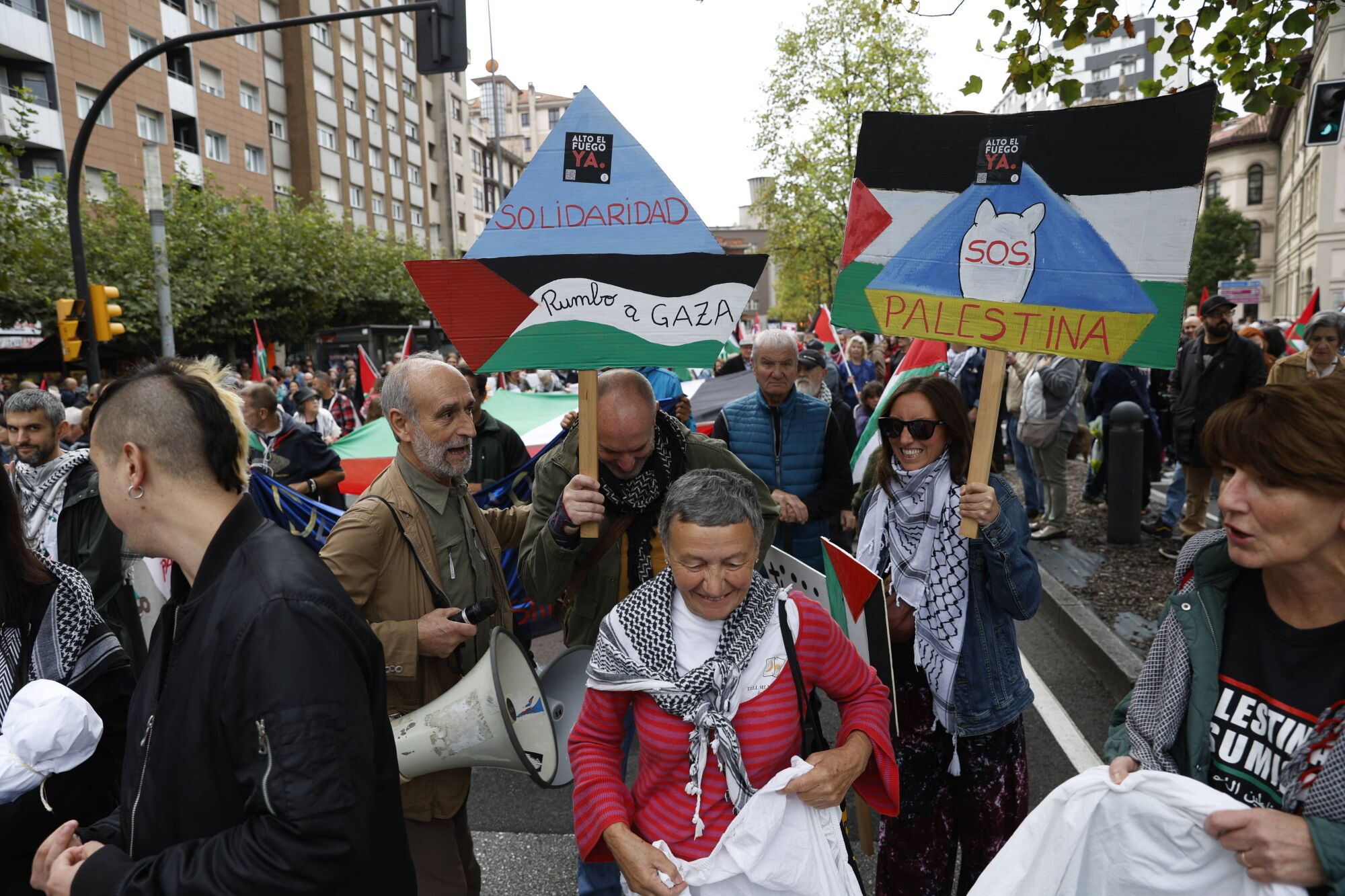 Manifestación a favor de Palestina.
