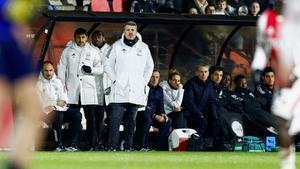 Òscar García Junyent, en su debut como entrenador del Jong Ajax