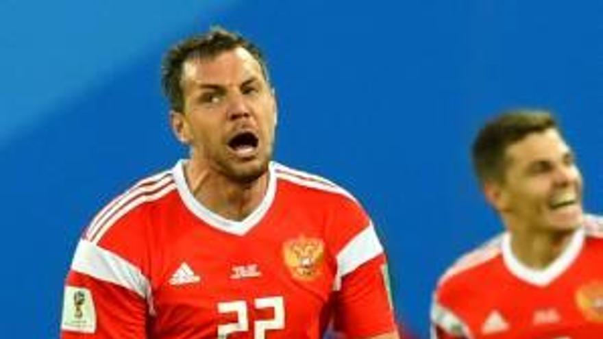Dzyuba va fer el tercer gol rus