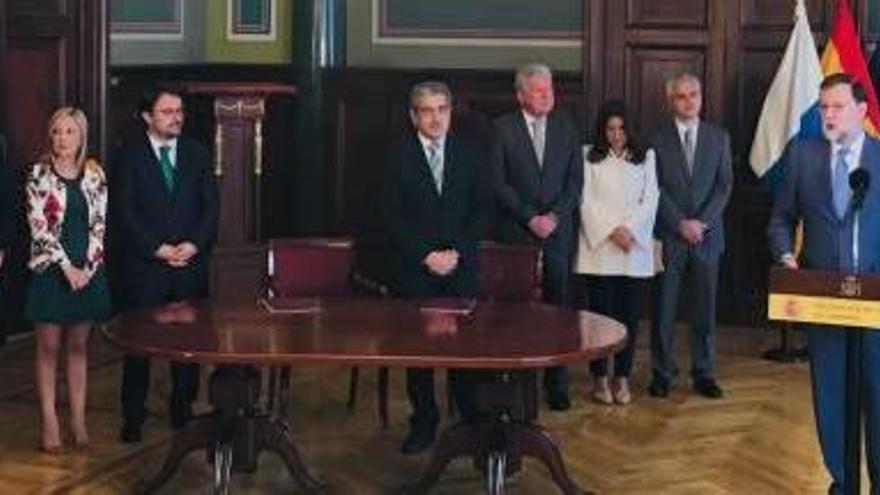 El president del Govern, Mariano Rajoy, ahir en un acte a Canàries