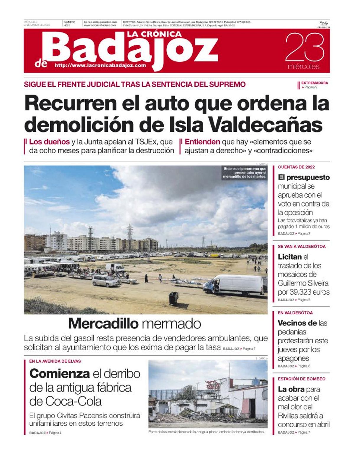 Consulta la portada correspondiente al día 23 de marzo del 2022