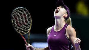 Elina Svitolina celebra con rabia su pase a la final tras derrotar a Kiki Bertens.