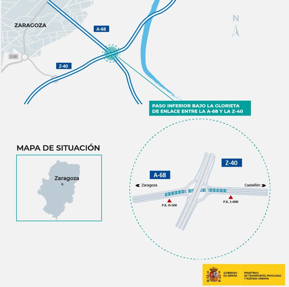 Mapa exacto de donde se construirá el paso inferior en la carretera de Castellón