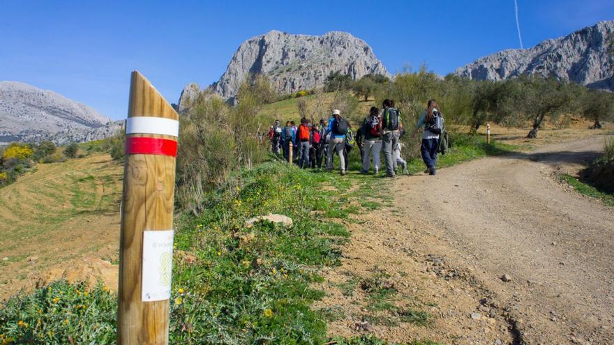 Un grupo recorre la Gran Senda de Málaga. | L.O.