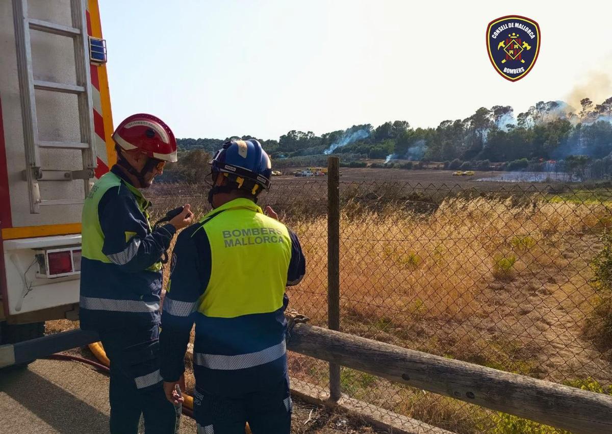 Medios áreos y terrestres combaten dos incendios en Muro.