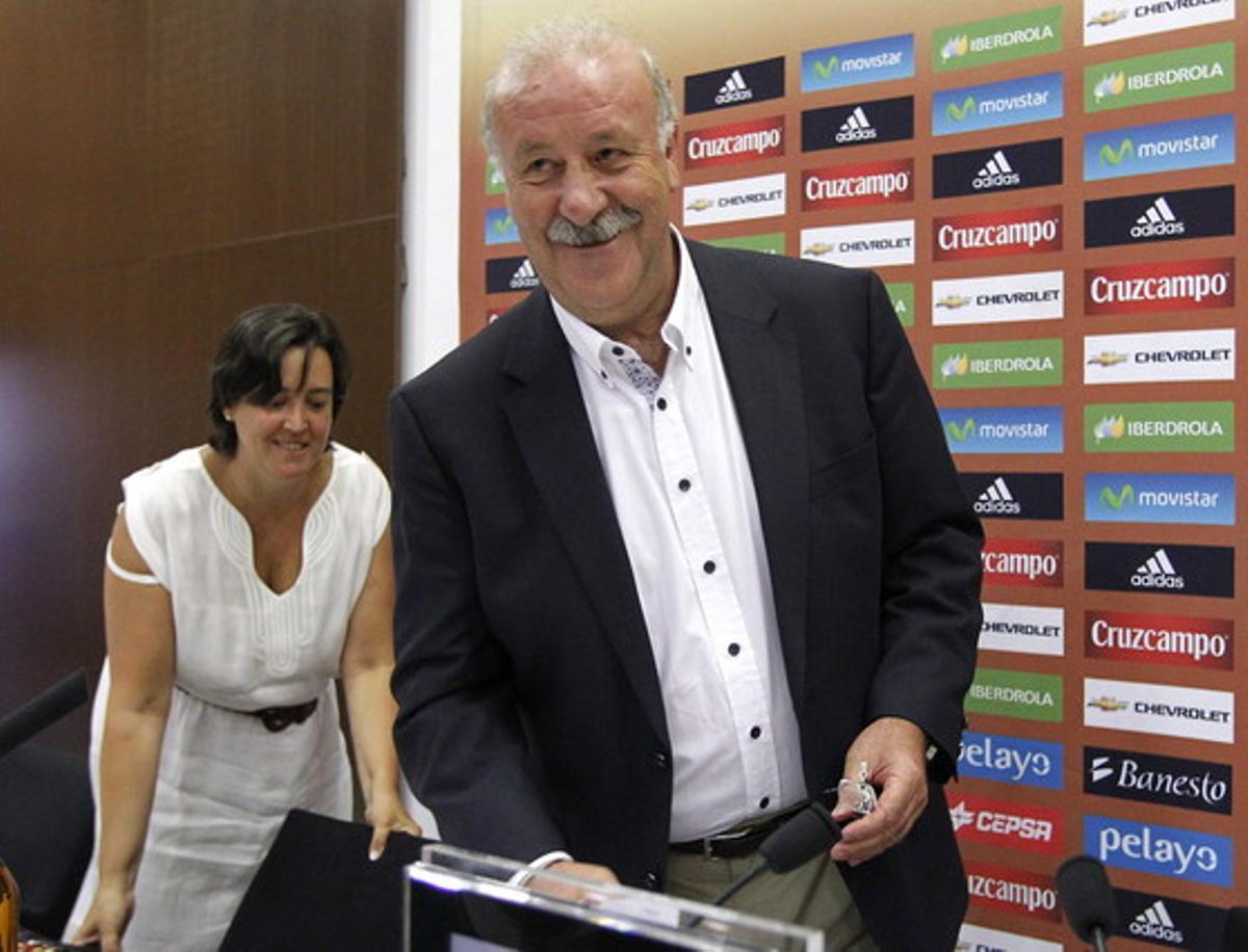 El seleccionador espanyol de futbol, Vicente del Bosque, aquest divendres a Madrid. El seleccionador espanyol de futbol, Vicente del Bosque, aquest divendres a Madrid.