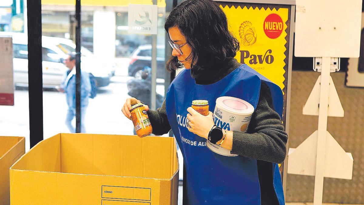 gran recogida del Banco de Alimentos recaudó menos cantidad que en anteriores ediciones.