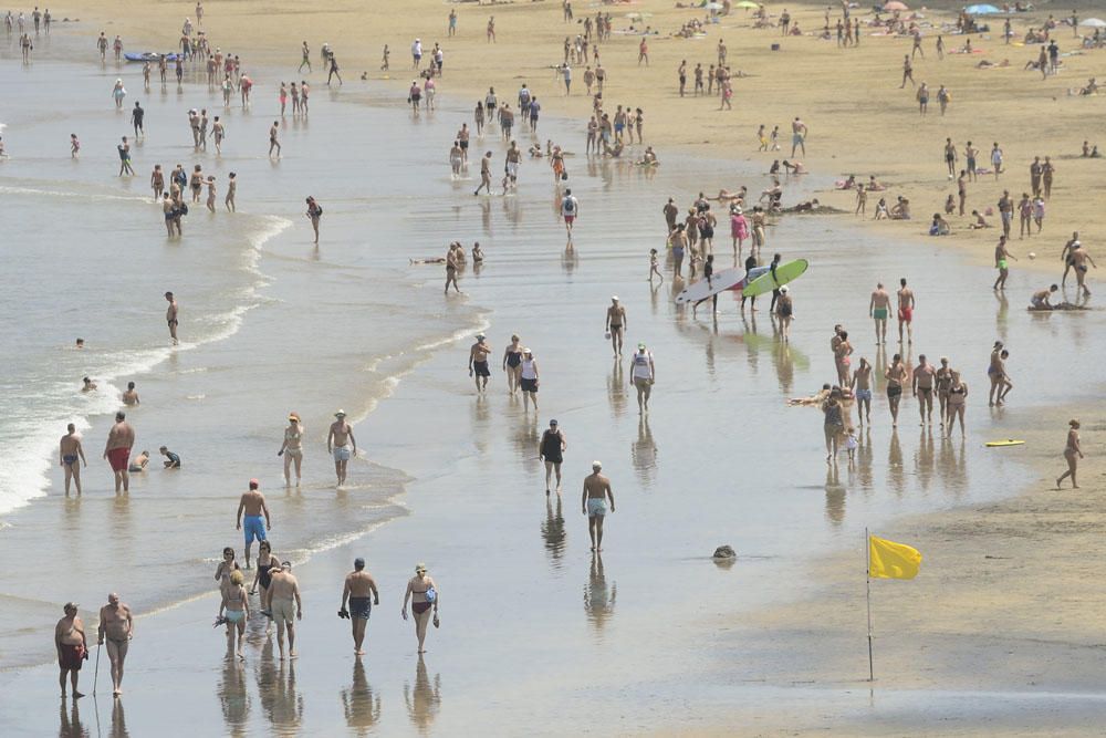 Día de playa en Las Canteras, agosto 2017