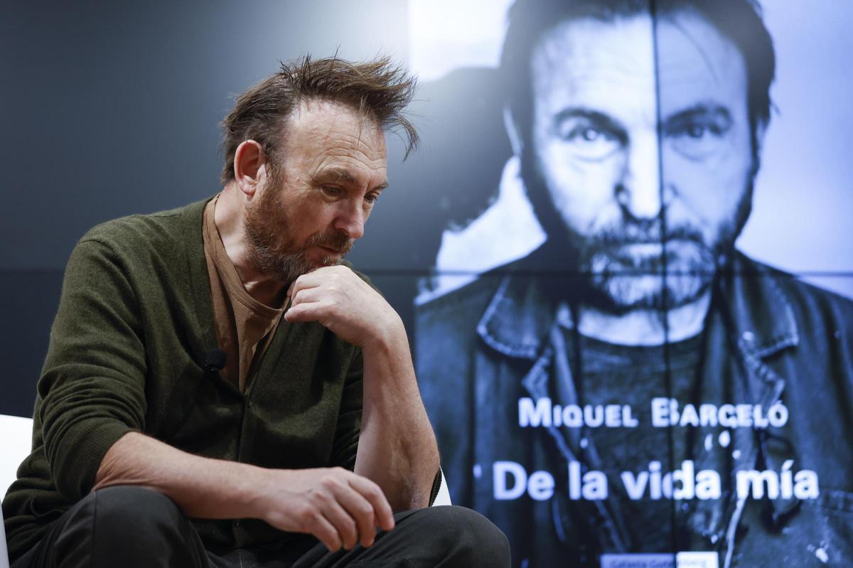 Miquel Barceló, durante la presentación de 'De la vida mía'.