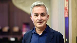 Barcelona 08.09.2025. Deportes Victor Font tras eldebate de Forum Suma Barça ‘Parlem del Barça del futur’ en el recinto modernista del Hospital de Sant Pau. Fotografía de Jordi Cotrina