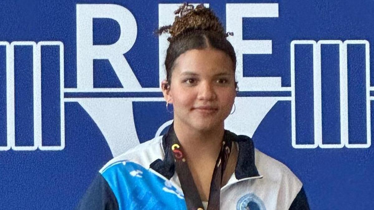 Yokeiry Rodríguez, en el podio.