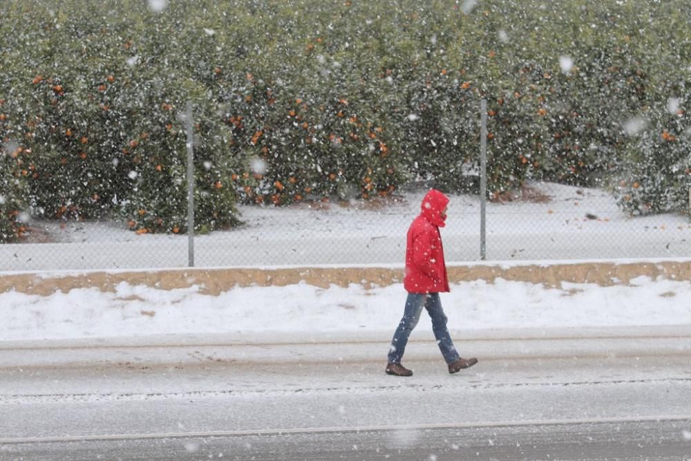 La nieve llega a San Javier, Balsicas y el Campo d