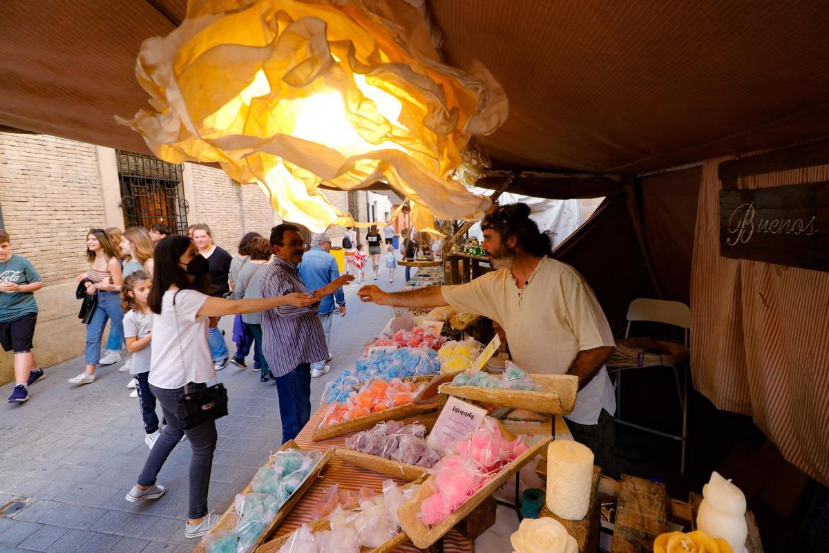 Área del mercado medieval en una edición anterior de la feria.