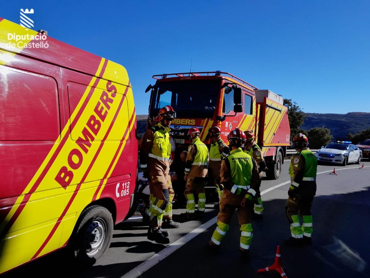 Imagen de parte del despliegue realizado para socorrer a las víctimas del accidente.