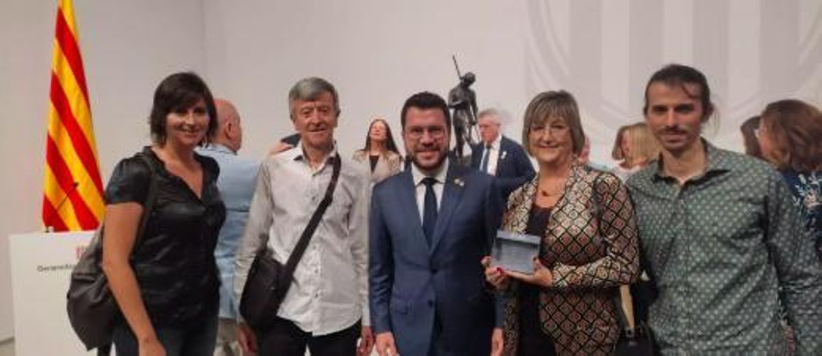 Recollint el Premi Nacional de Comerç Centenar