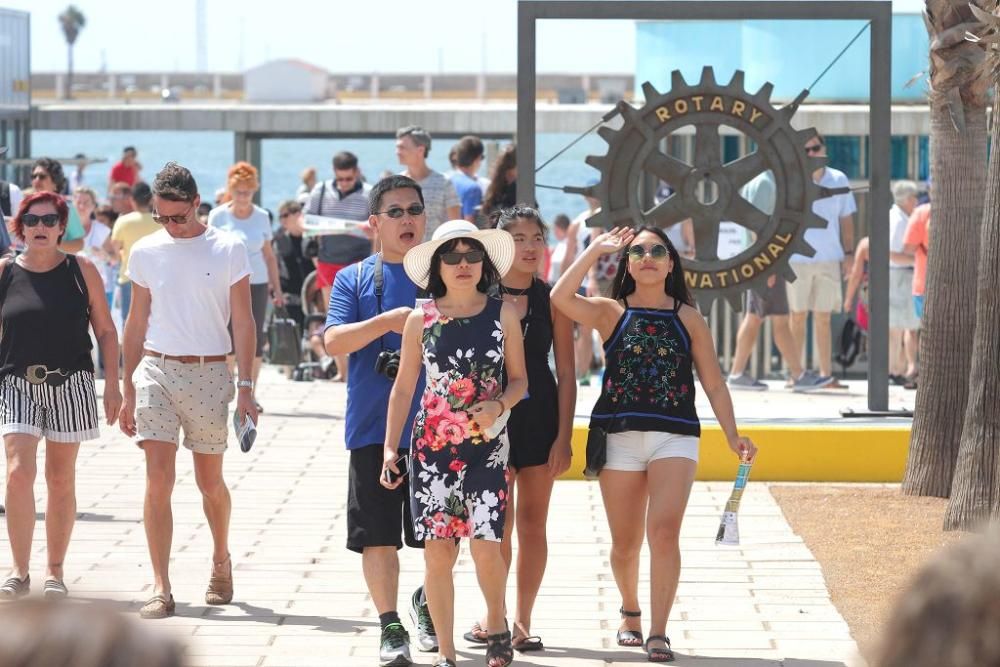 Turistas en Cartagena en el Puente de agosto