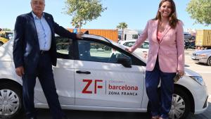 Pere Navarro, delegat especial de lEstat en el CZFB, i Blanca Sorigué, directora general del CZFB