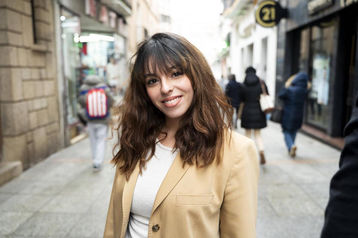 Munia Pérez, empleada en una oficina situada frente al local del Spar.
