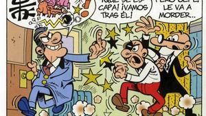 Viñeta de ’El tesorero’, nuevo álbum de Mortadelo y Filemón, de Ibáñez.