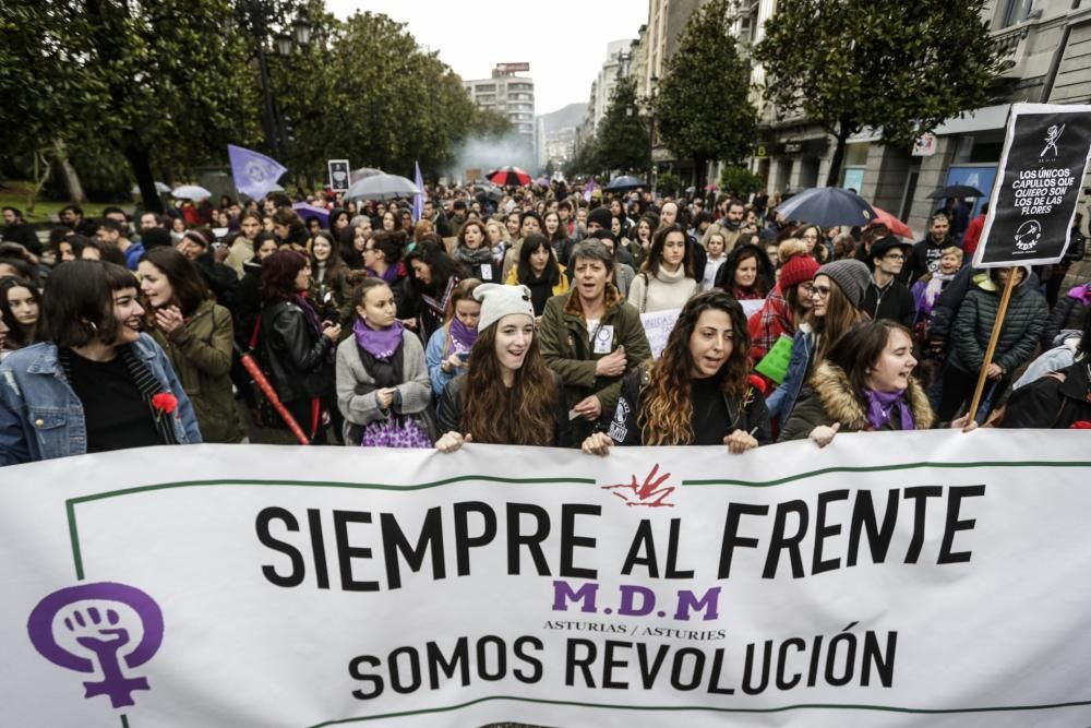 Actos de protesta en Oviedo contra la violencia machista