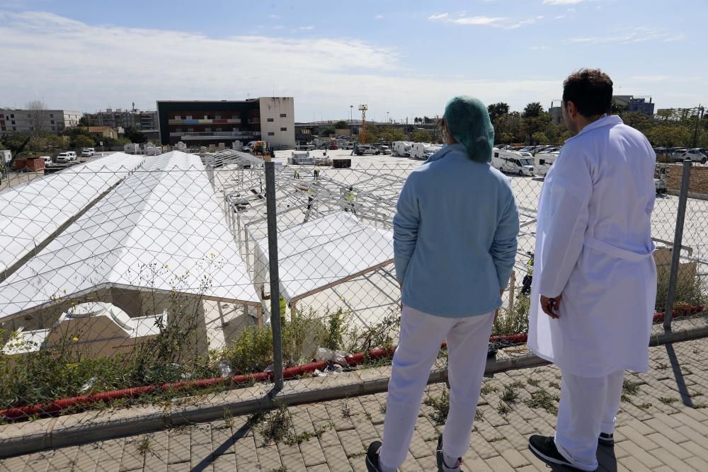 Así avanzan las obras del hospital de campaña