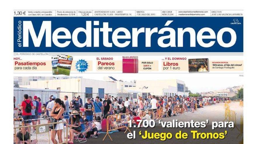 &#039;Todos los partidos apoyan los &#039;bous&#039; en la provincia&#039;, en la portada de El Periódico Mediterráneo.