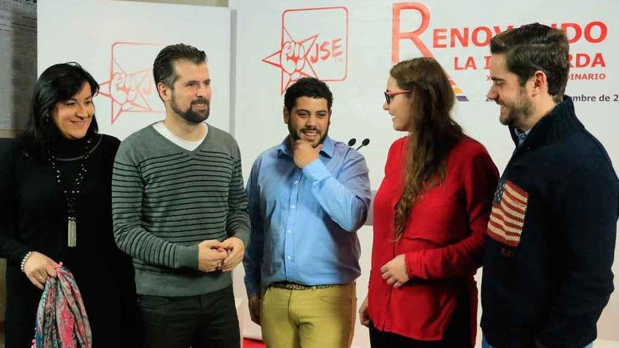 Ana Sánchez, Luis Tudanca, Sergio Bragado, Nazaret Lozano y Antidio Fagúndez.