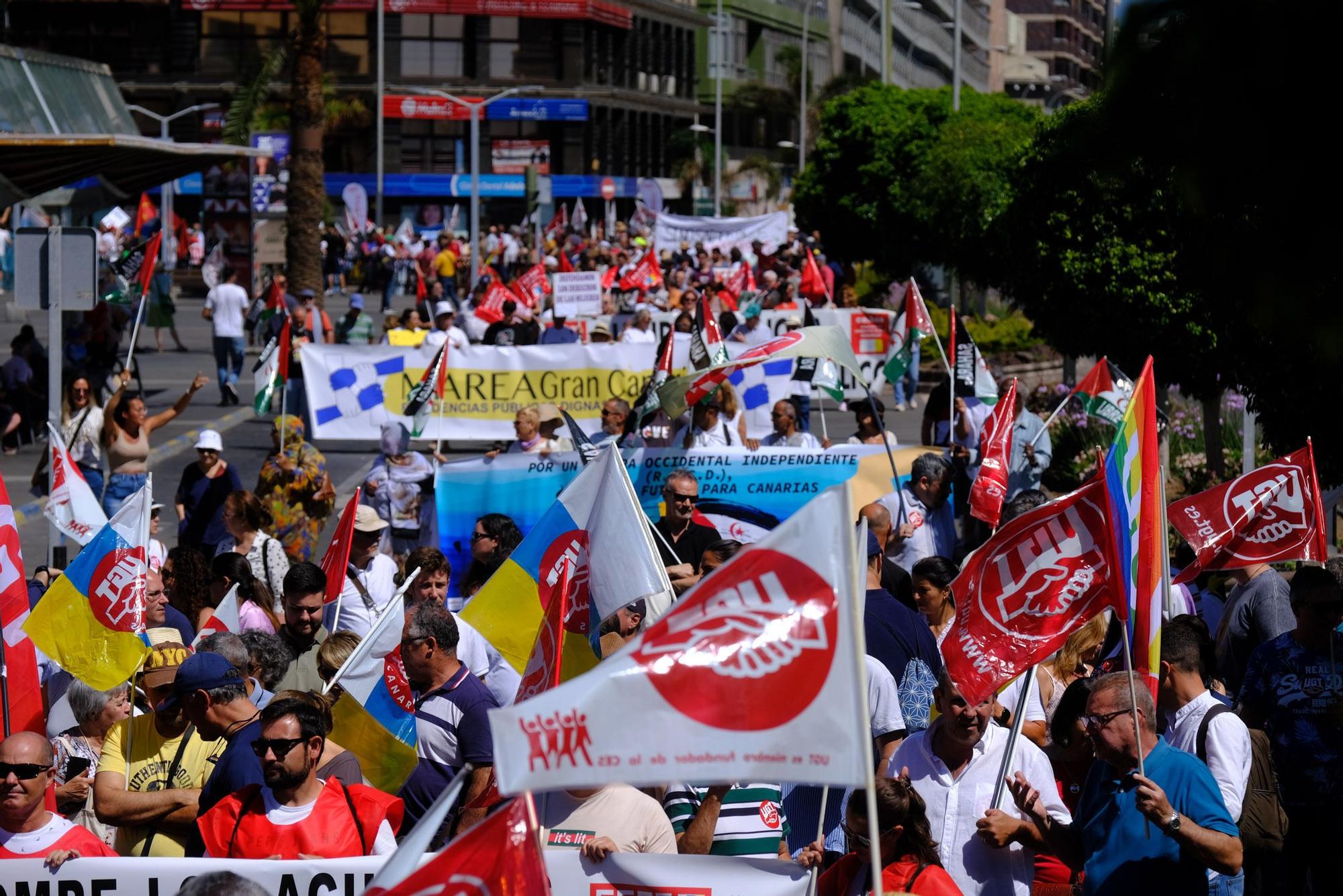 Manifestación por el Primero de Mayo en Las Palmas de Gran Canaria