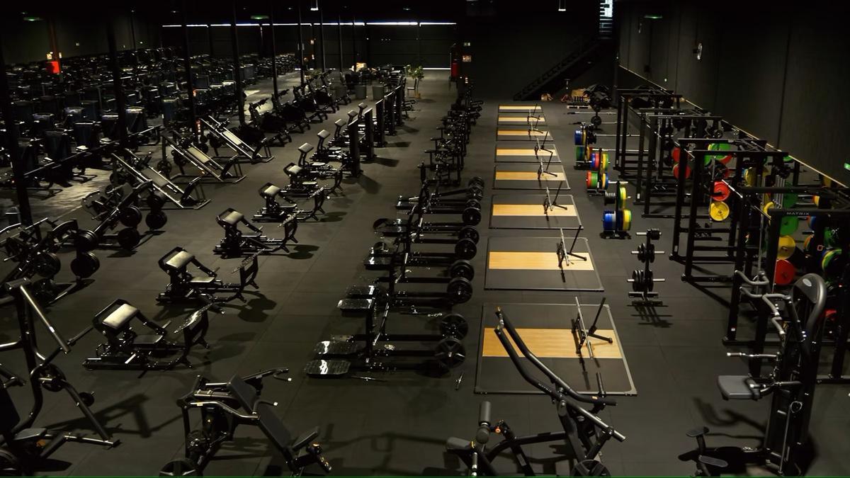 Máquinas de fitness en el Fibra Max de Granollers.