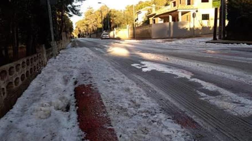 Las bajas temperaturas dejan hielo en algunos puntos de la Safor