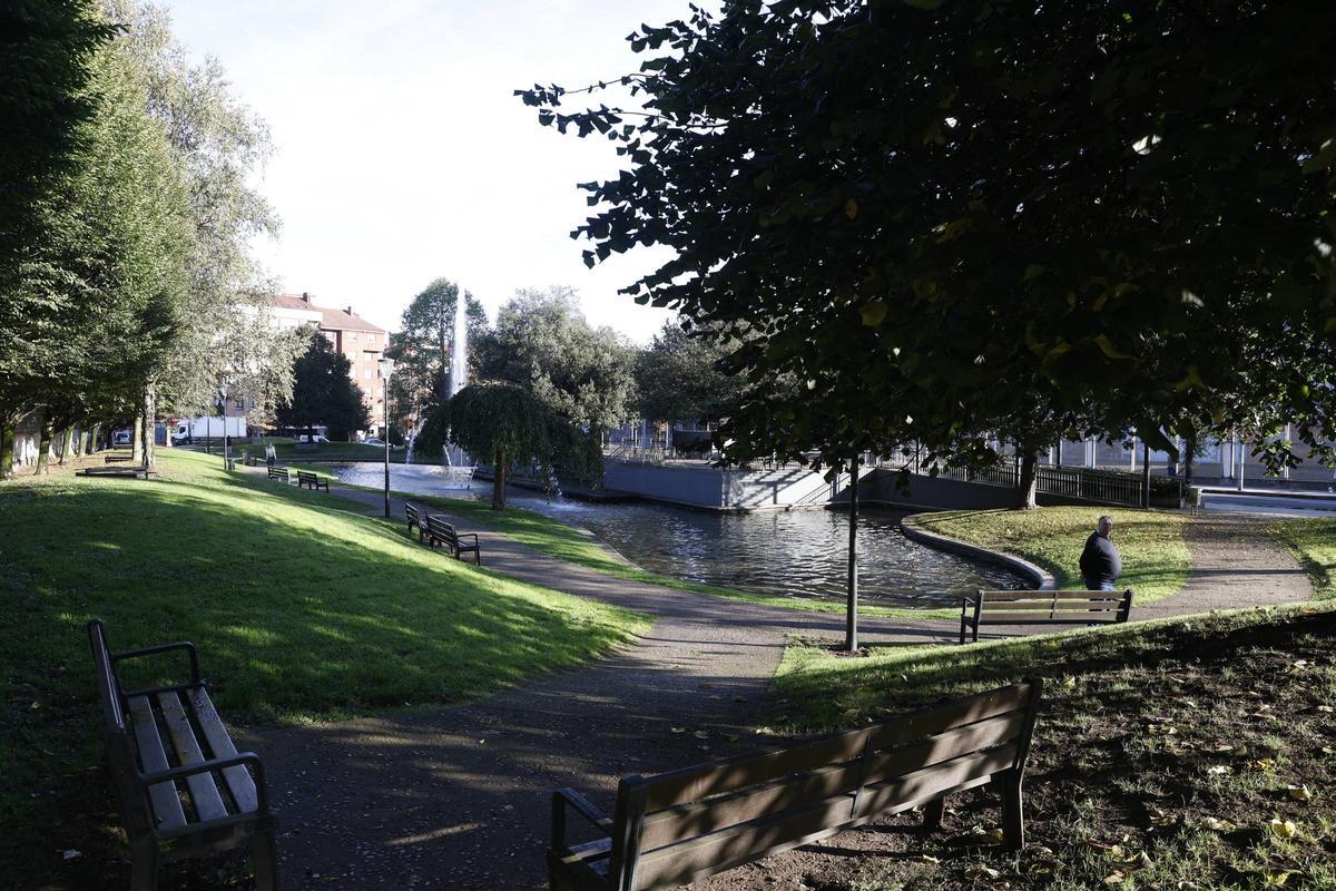Una vista del parque de Julián Besteiro, en La Calzada.