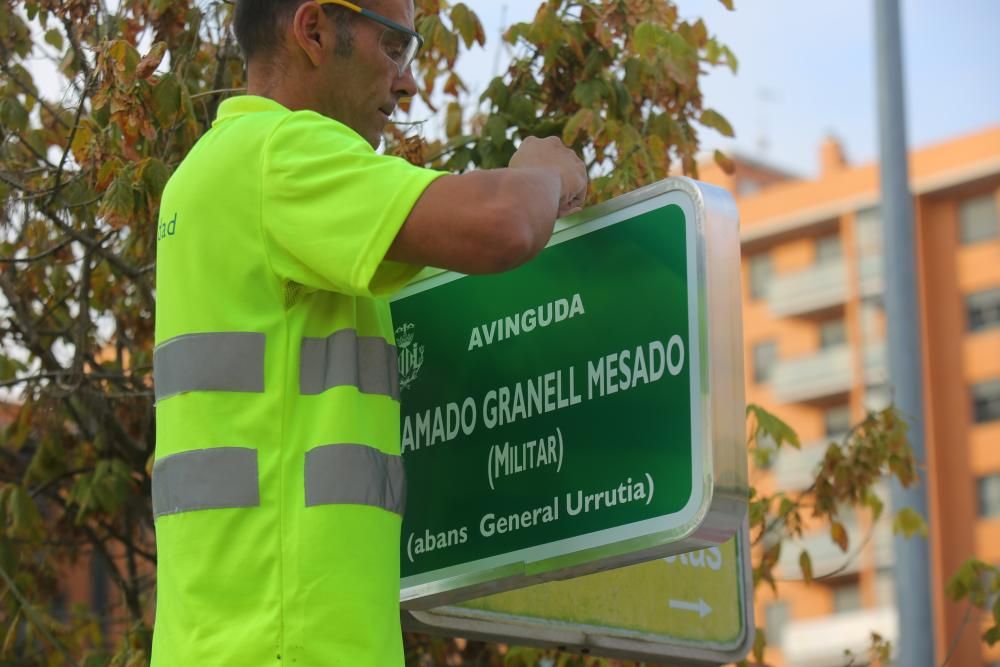 València cambia las placas de calles Franquistas