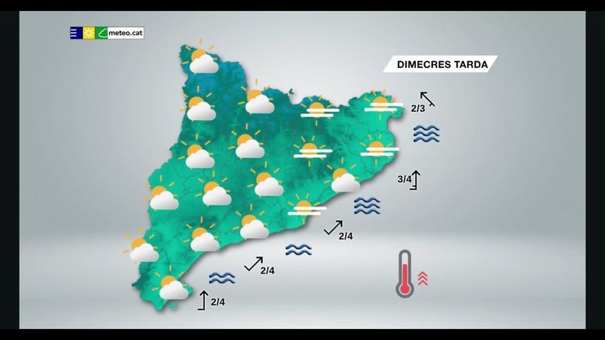 Dimecres pugen les temperatures: màximes de 20 graus a la Catalunya central