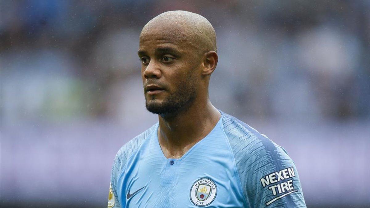 Kompany en un partido de la Premier League