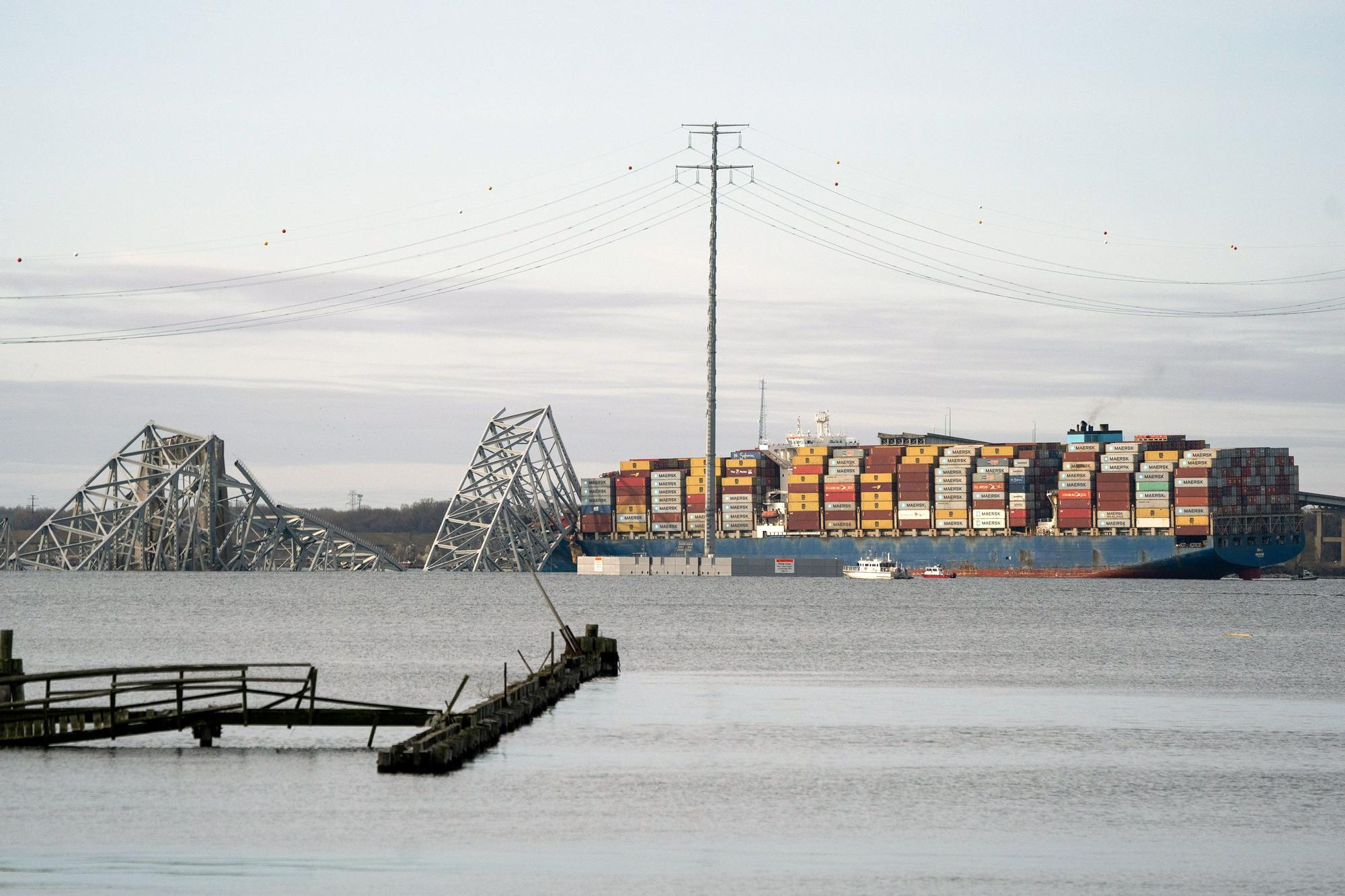Baltimore bridge collapses after being hit by cargo ship