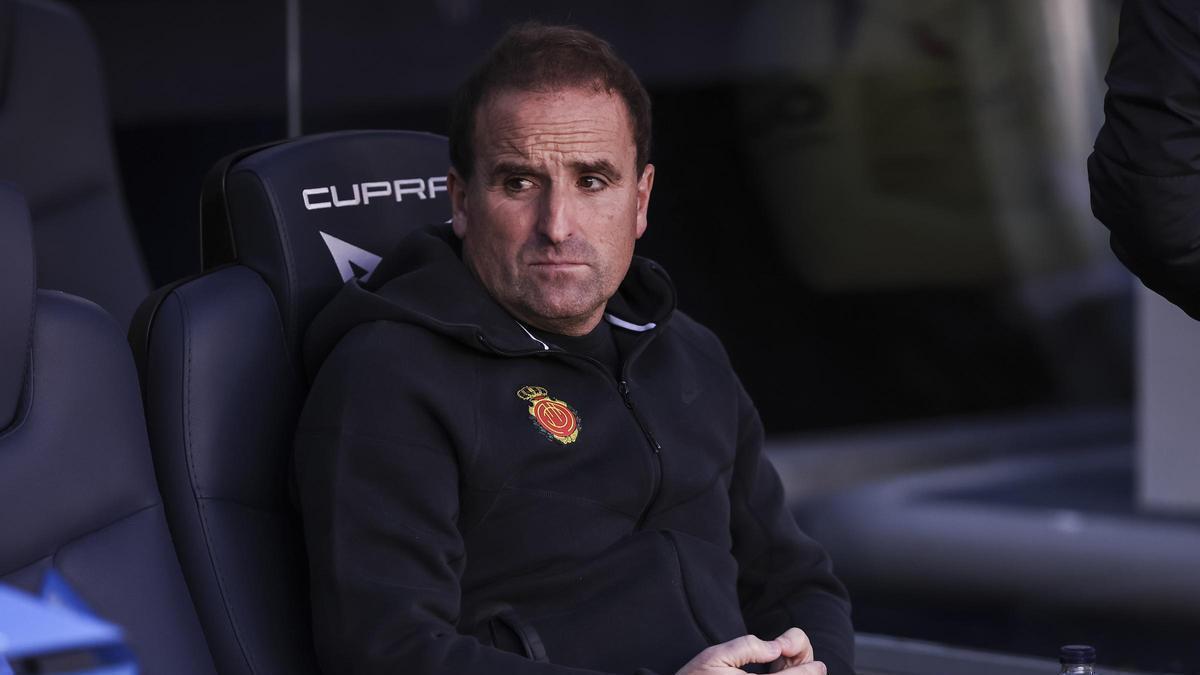 Jagoba Arrasate, durante un partido como entrenador del RCD Mallorca.