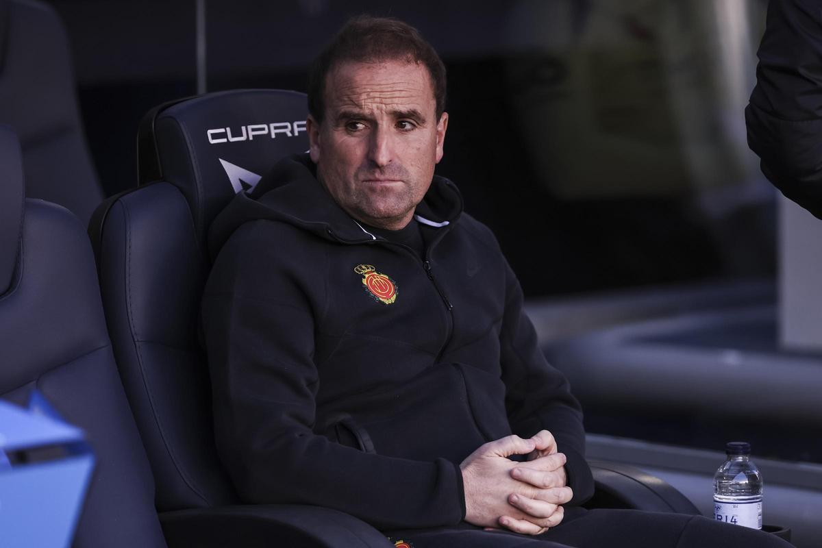 Jagoba Arrasate, durante un partido como entrenador del RCD Mallorca.