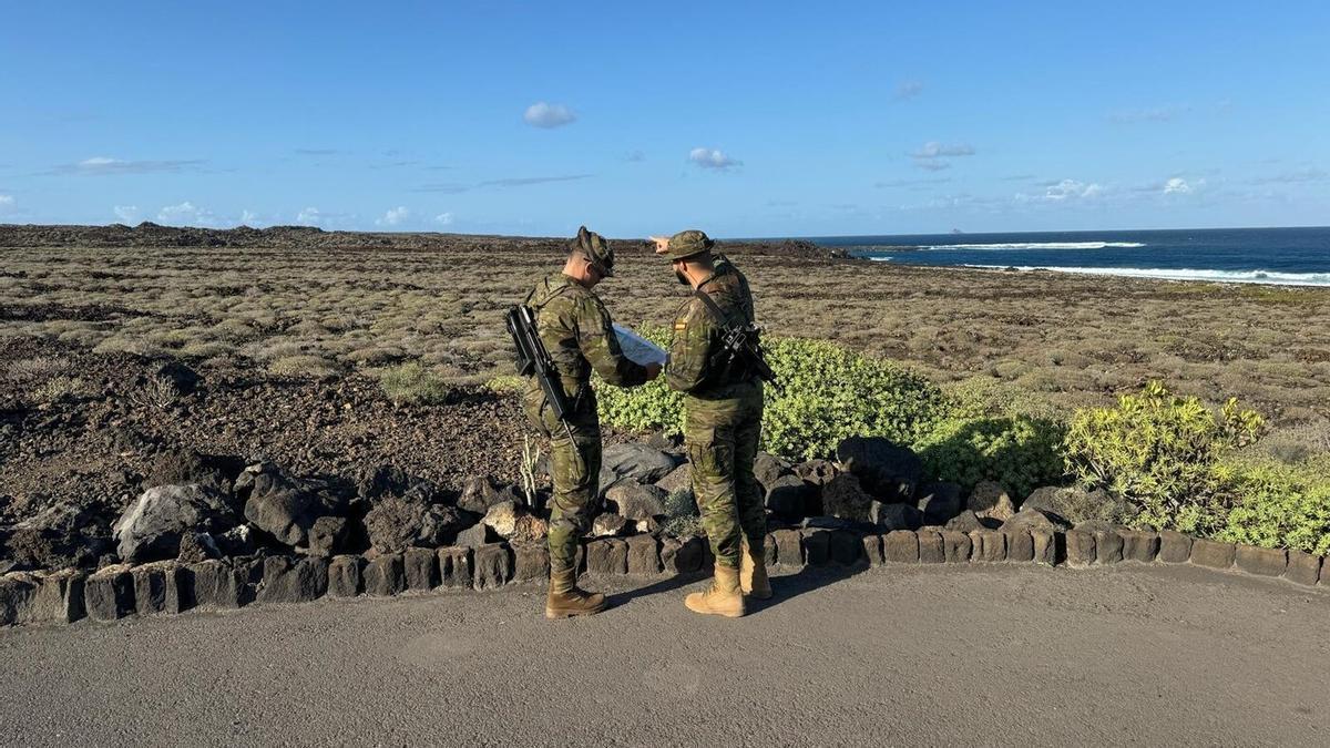 Operación de vigilancia de la Brigada Canarias en Lanzarote