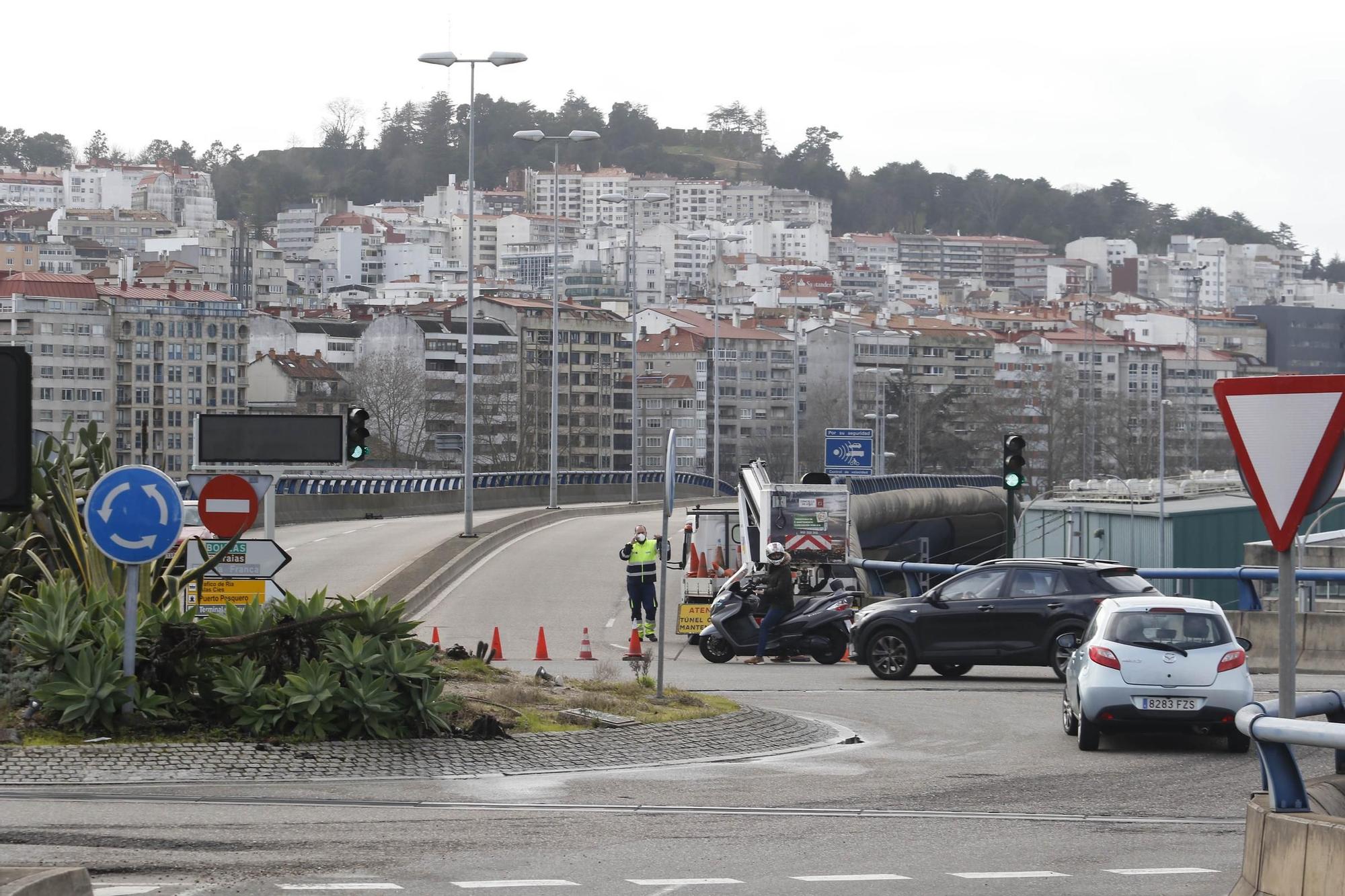 La zona de Beiramar se colapsa por el cierre del túnel