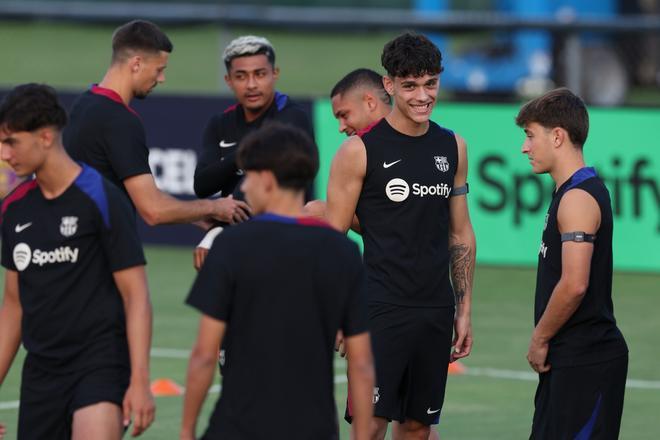 Así ha sido el entrenamiento del Barça en la Base Naval de la Marina de Annapolis para preparar el clásico