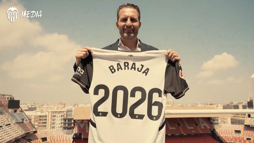 Rubén Baraja renueva con el Valencia hasta 2026.