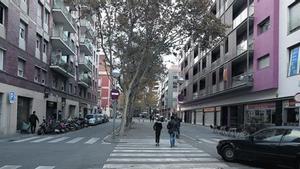 Tramo de la rambla del Poblenou entre Fernando Poo y Taulat, la semana pasada.