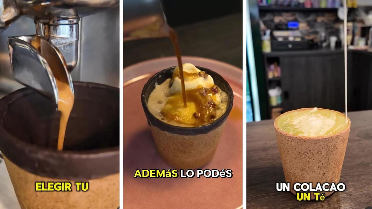 El café en vaso de galleta que sirve Vous Plait Coffee