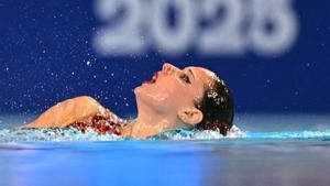 Iris Tió durante la rutina de solo técnico. 