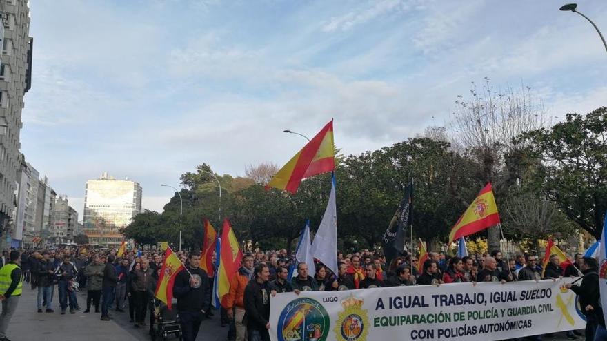 Manifestación convocada por la asociación Justicia Salarial Policial.