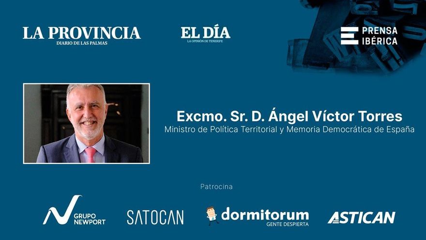 Encuentro informativo con Ángel Víctor Torres, ministro de Política Territorial y Memoria Democrática de España