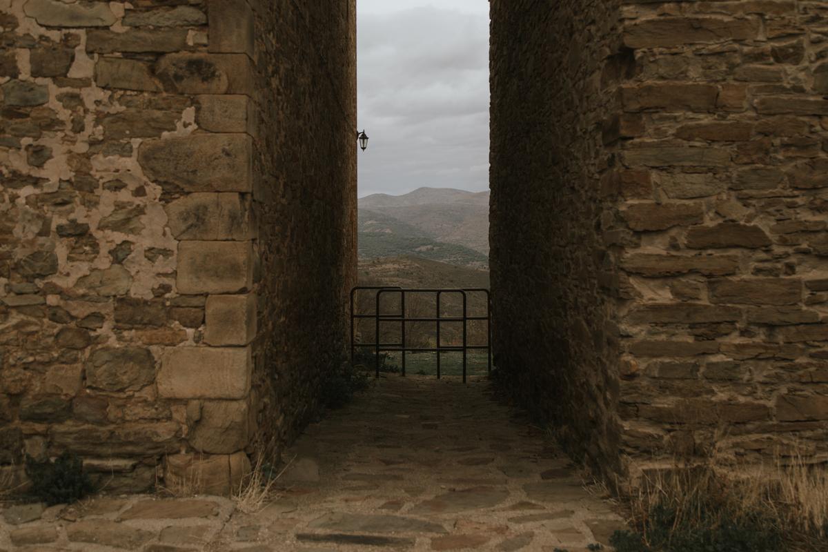 Vistas de la sierra de Cameros desde el Solar de Valdeosera.