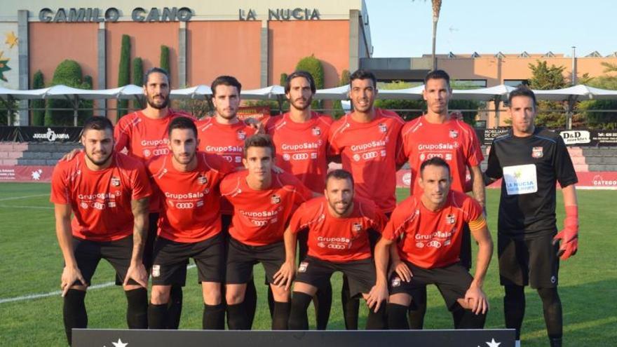 Alineación de La Nucía en la vuelta de las semifinales de la Copa Federación ante el Alzira.