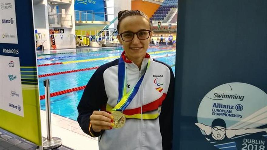 María Delgado, plata en 100 metros espalda S12