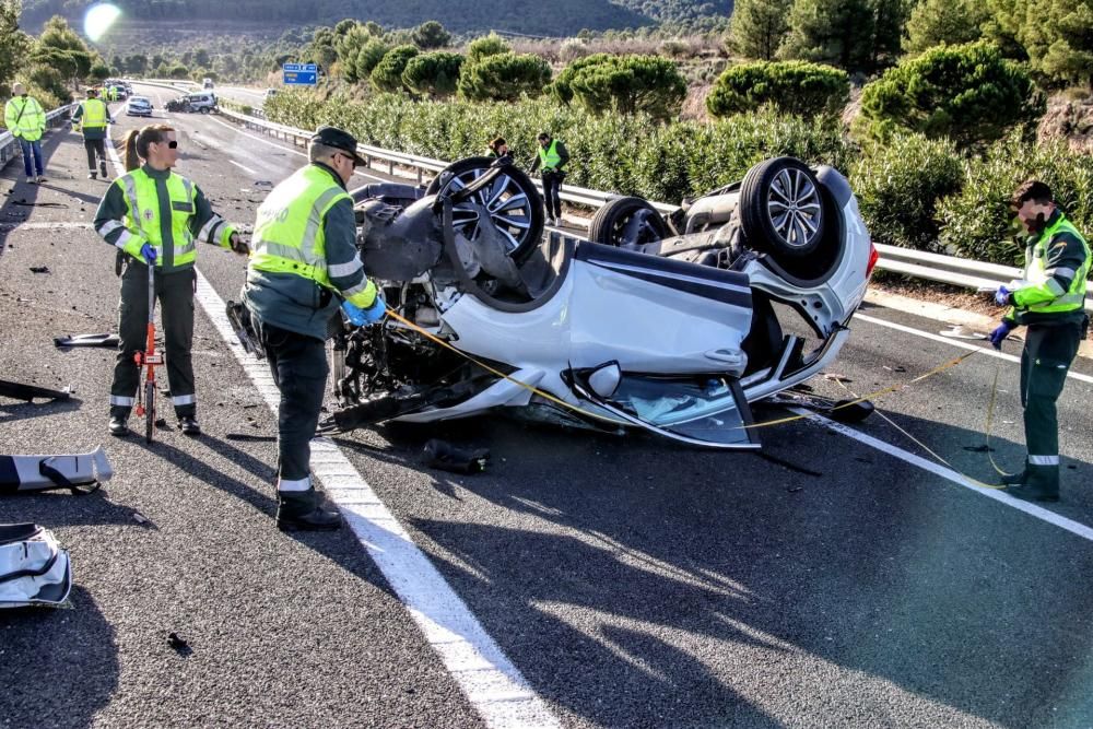 Un conductor en dirección contraria causa un accidente con dos muertos en la A-7 en Tibi